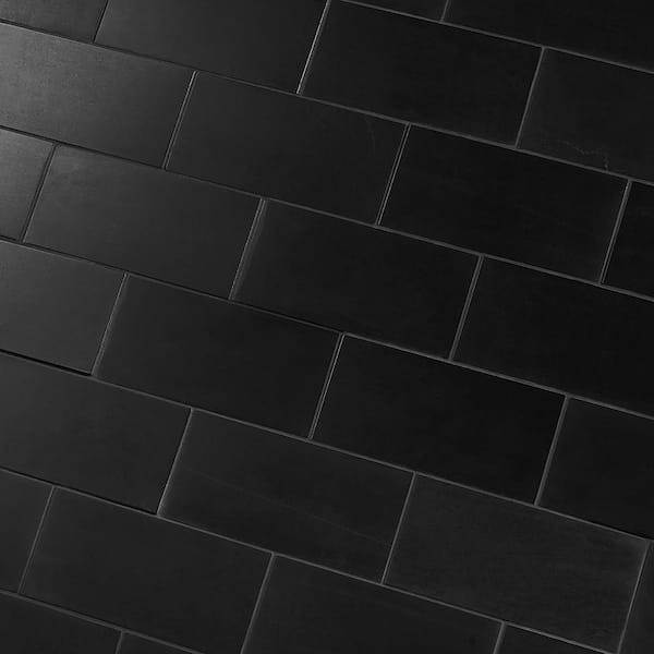 Blackout Nero Marquina 3 in. x 6 in. Honed Marble Floor and Wall Tile (5 sq. ft./Case)