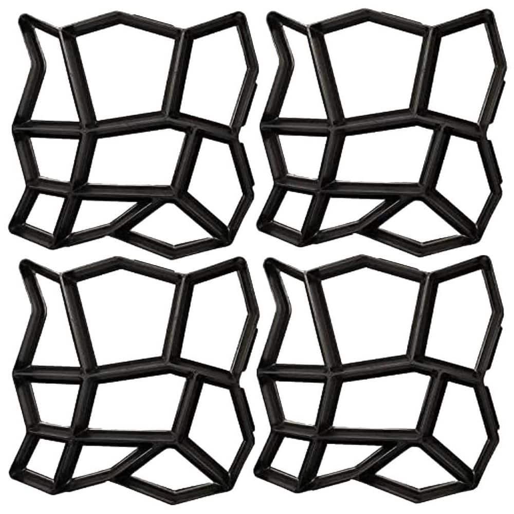 4 Pack 13 x 13 x 1.4 in. Concrete Path Maker Mold Stone Paver for Patio Lawn Garden price history on PriceWatchPro