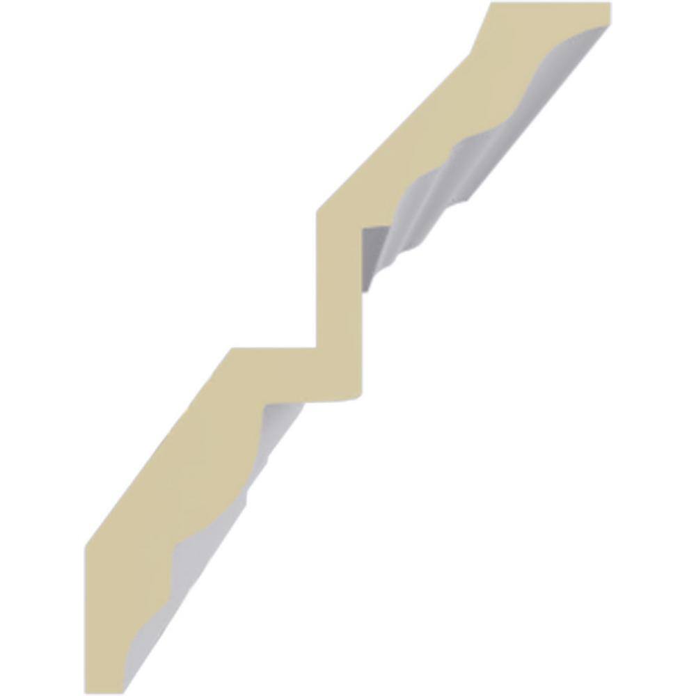 Alexa Smooth White Polyurethane Crown Moulding 94.5"