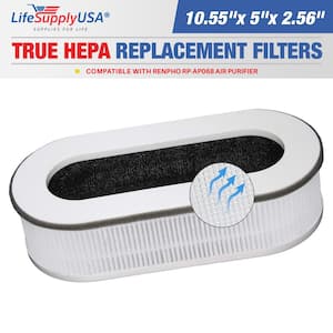 3-in-1 True HEPA Air Replacement Filter Plus Pre-Filter Plus Carbon Filter Compatible with Renpho RP-AP068 Air Purifier