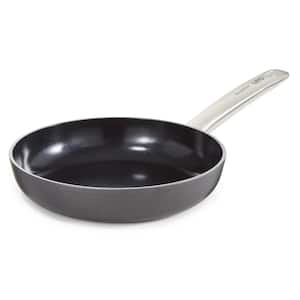 OXO Obsidian Carbon Steel 12 BBQ Fry Pan with Silicone Sleeve Black