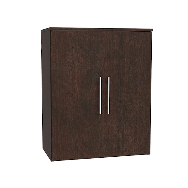 ClosetMaid Style+ 14.59 in. D x 25.12 in. W x 31.28 in. H Chocolate Laundry Room Floating Cabinet Kit with Modern Doors