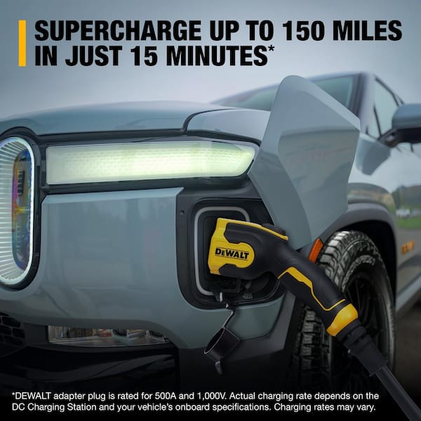 DEWALT NACS to CCS1 Fast Charging Adapter, 500-A / 1000-Volt, Fast Charge Your CCS1 EV at Tesla Superchargers DXPAEV02NACS