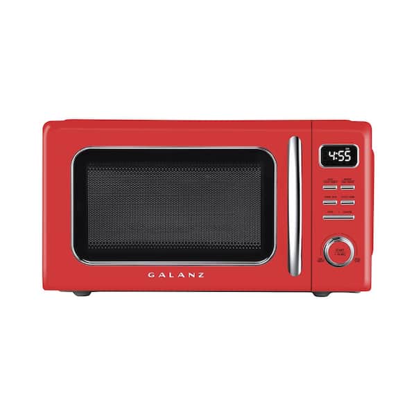 Photo 1 of 1.1 cu. ft. Retro Countertop Microwave in Red