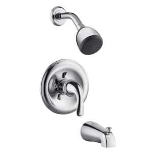 Vantage Single Handle 1-Spray Tub and Shower Faucet 1.8 GPM with Pressure Balance in. Polished Chrome (Valve Included)