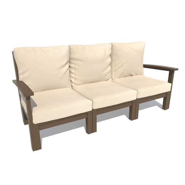 Highwood Bespoke Deep Seating 1-Piece Plastic Outdoor Couch with Cushions