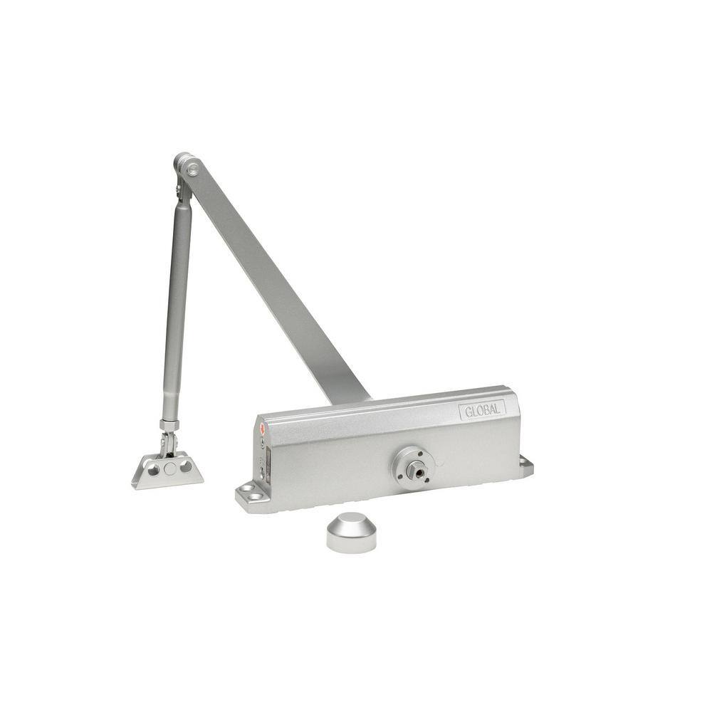 Global Door Controls Commercial Grade 1 Door Closer in Aluminum with ...