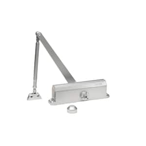 Commercial Grade 1 Door Closer in Aluminum with Adjustable Spring Tension - Sizes 2-5