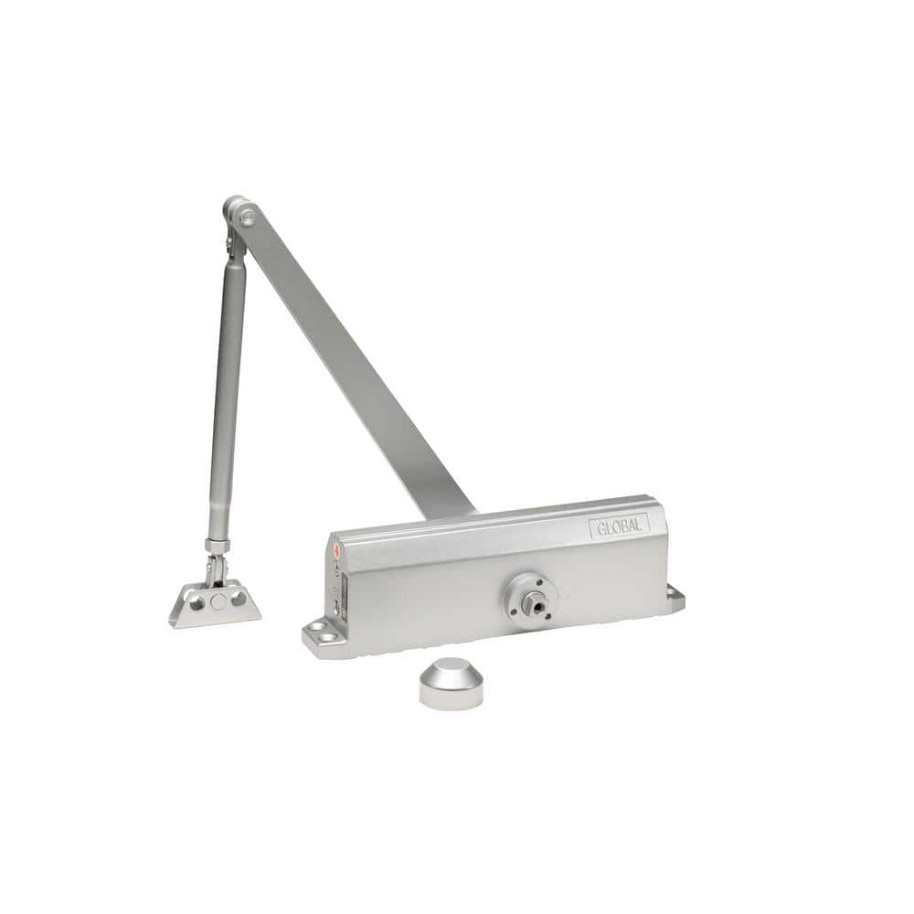 Global Door Controls Commercial Grade 1 Door Closer in Aluminum with Backcheck Size 5 TC205BC