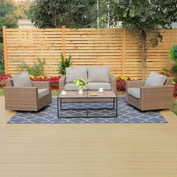 4 piece swivel rocker patio set