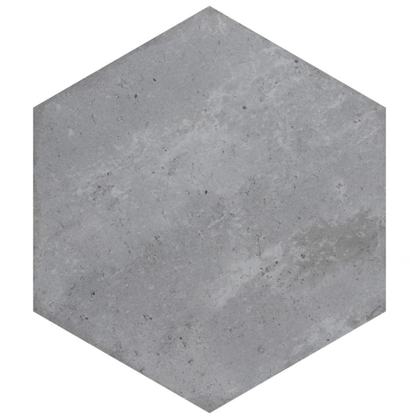 Merola Tile Brickyard Hex White 9-7/8 in. x 8-1/2 in. Porcelain Floor and Wall Take Home Tile Sample