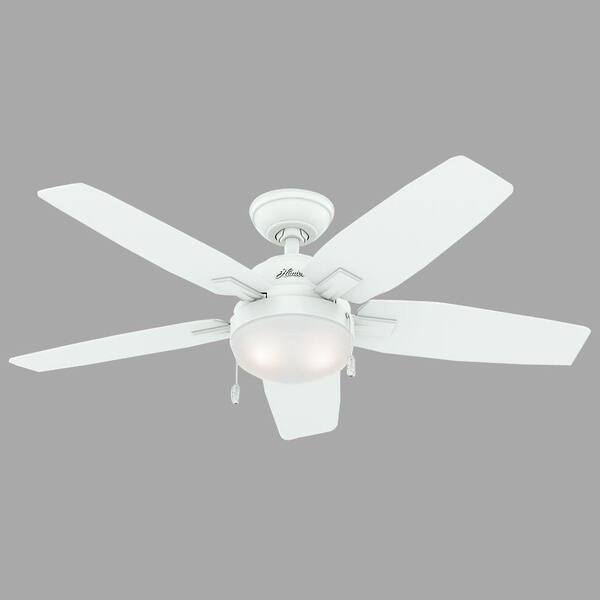 Hunter Antero 46 in. Indoor Fresh White Ceiling Fan with Light