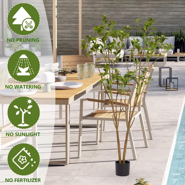 High-end Finish 5.25 ft. Artificial Citrus Tree in Pot with