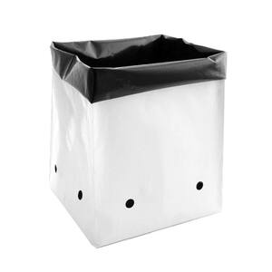 3 Gal. Black and White PE Plastic Grow Bag Set (50-Pack)