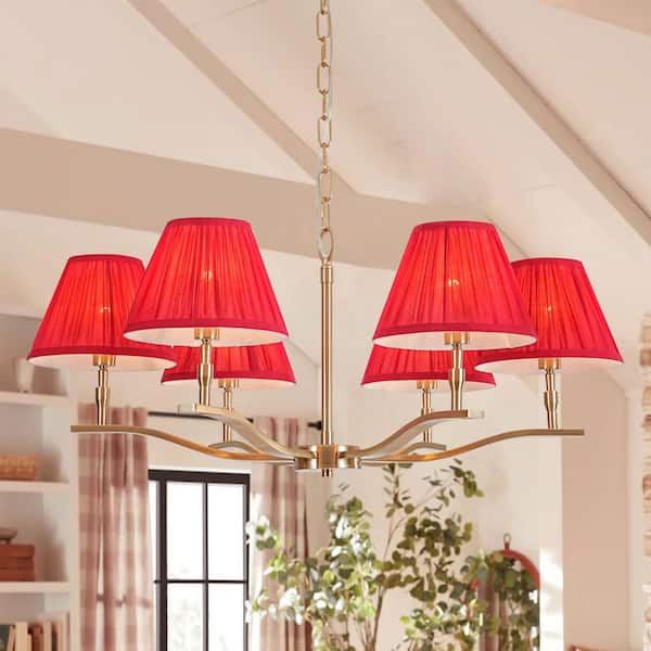 chandelier シェルフ Portland Chandelier, Handcrafted 6 Light Mid-Century Modern Dining