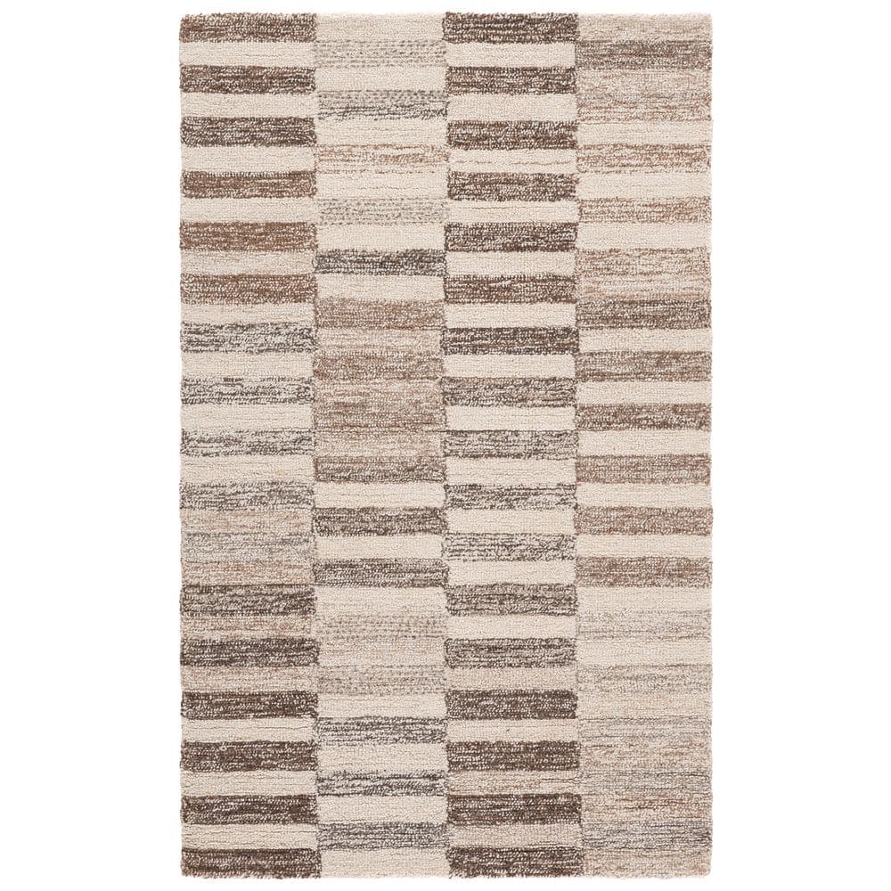 Ebony 4 ft. x 6 ft. Beige/Ivory Striped Faded Area Rug price history on PriceWatchPro