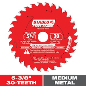 Steel Demon 5-3/8 in. x 30-Tooth Metal Cutting Circular Saw Blade with Bushings