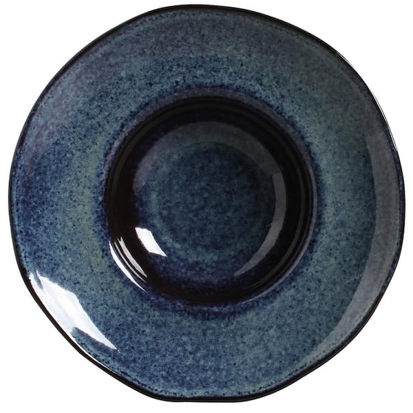 PORTO BRASIL 14.6 fl. oz. Denim Dark Blue Stoneware Pasta Bowl (Set of 4)