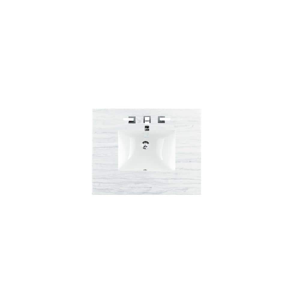 30 in. W x 23.5 in. D Single Basin Vanity Solid Surface Top in Arctic Fall 