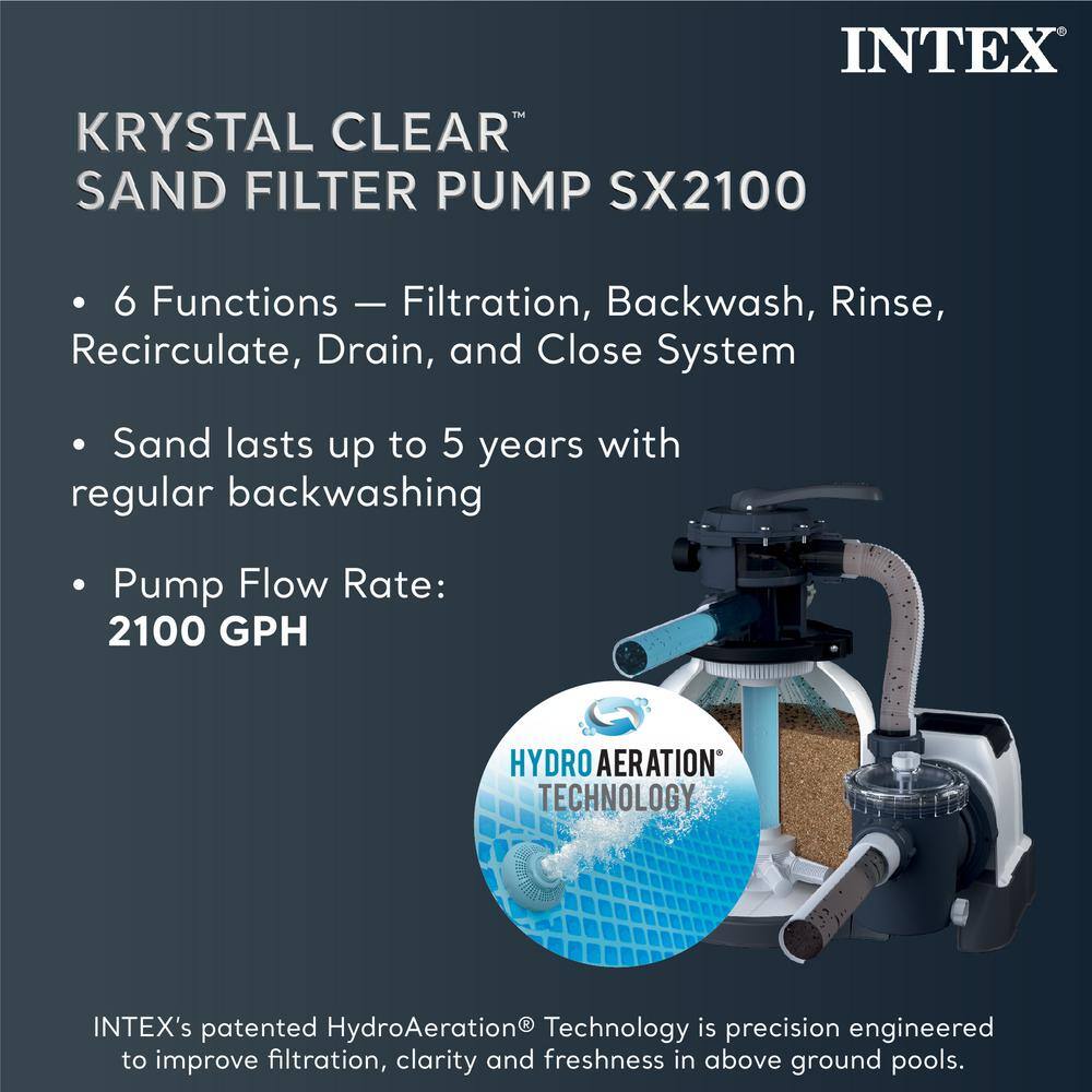 Intex Rectangular Ultra XTR Above Ground Pool with Sand Filter Pump