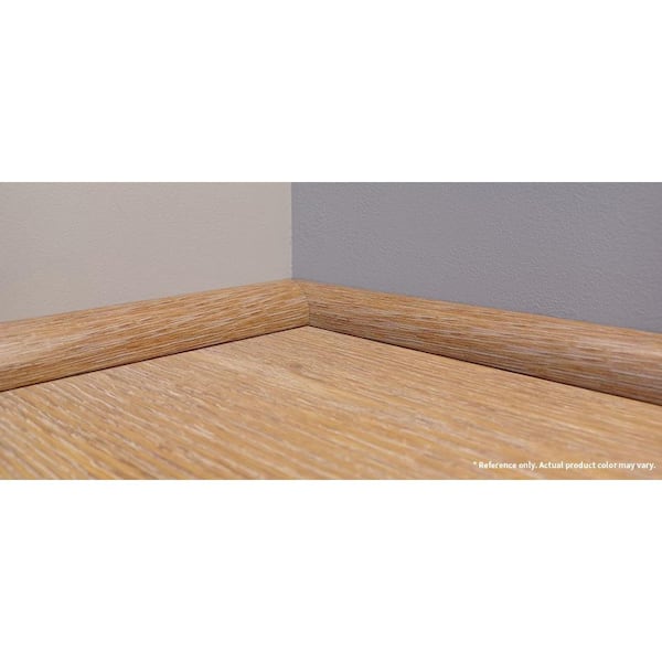DuraDecor Classy Chic Runway Greige 0.75 in. T x 0.75 in. W x 94 in. L Quarter Round Molding