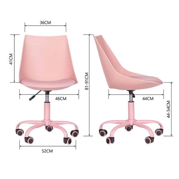 pink acrylic office chair