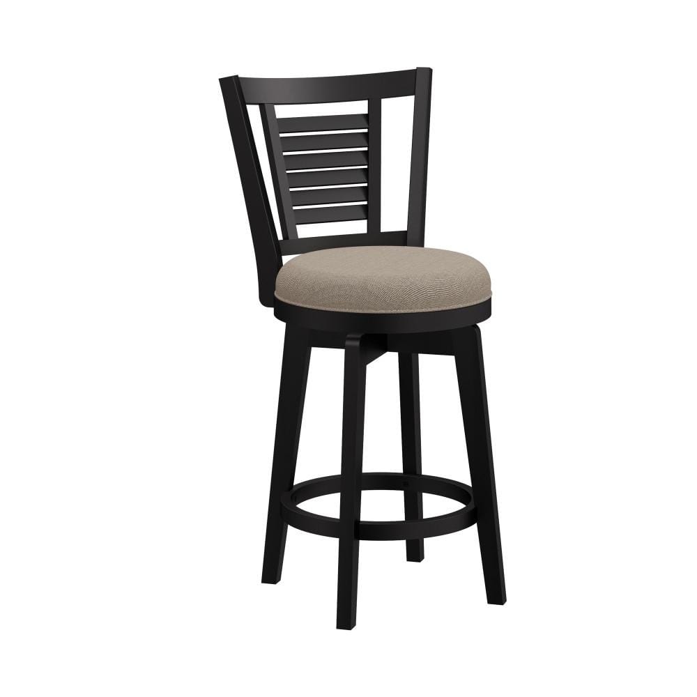 Hillsdale Furniture Foxmoor 25.25in. Black Full Back Wood Counter Stool