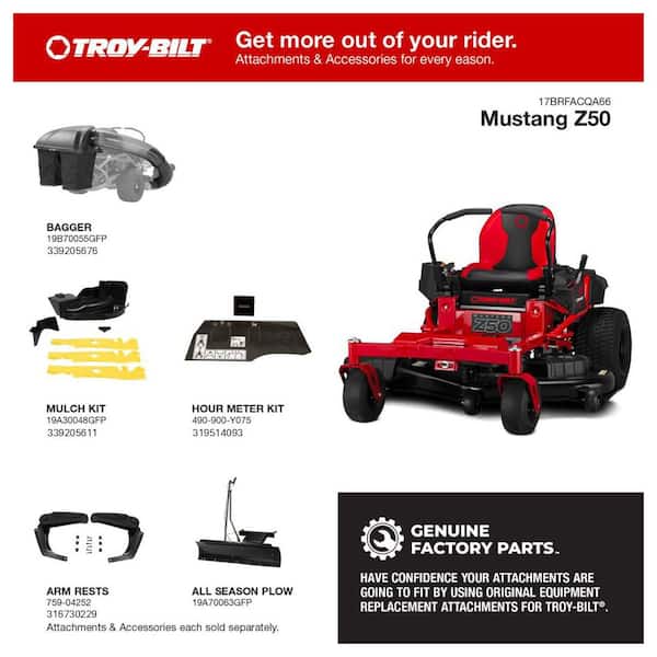 Troy-Bilt Mustang 50 in. 24 HP V-Twin Kohler 7000 Series Engine