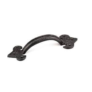 Sheffield Collection 6 3/4 in. (172 mm) Matte Black Traditional Barn Door Pull