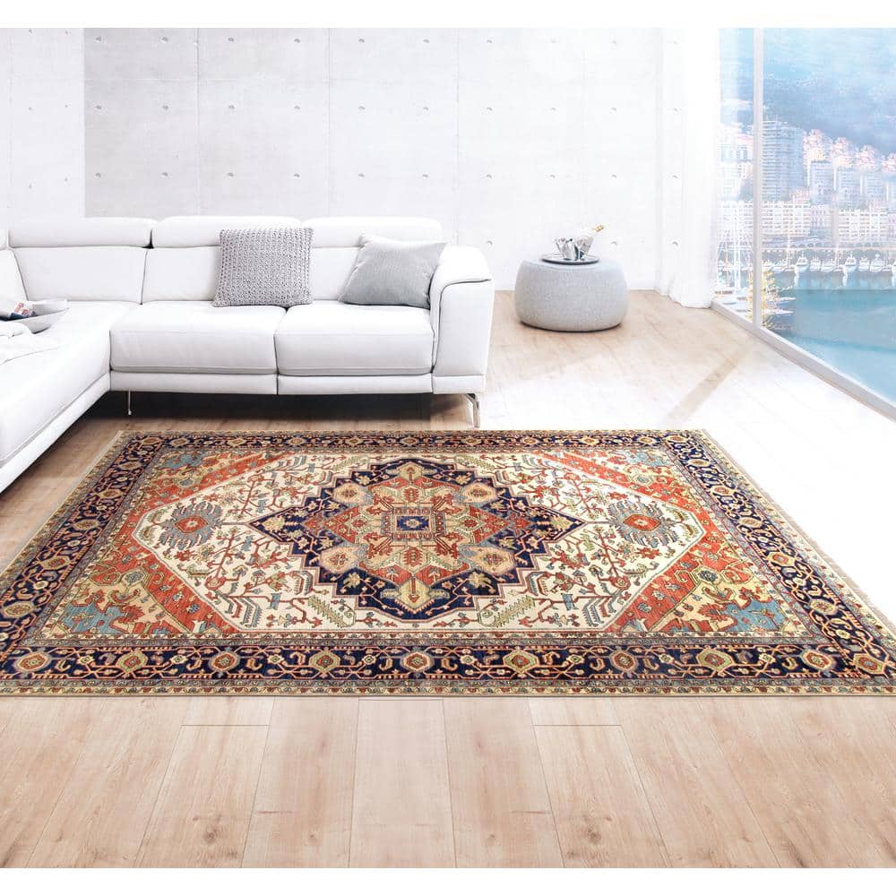 Serapi Rust Hand-Knotted Wool Runner Rug 2'11" x 24'2"