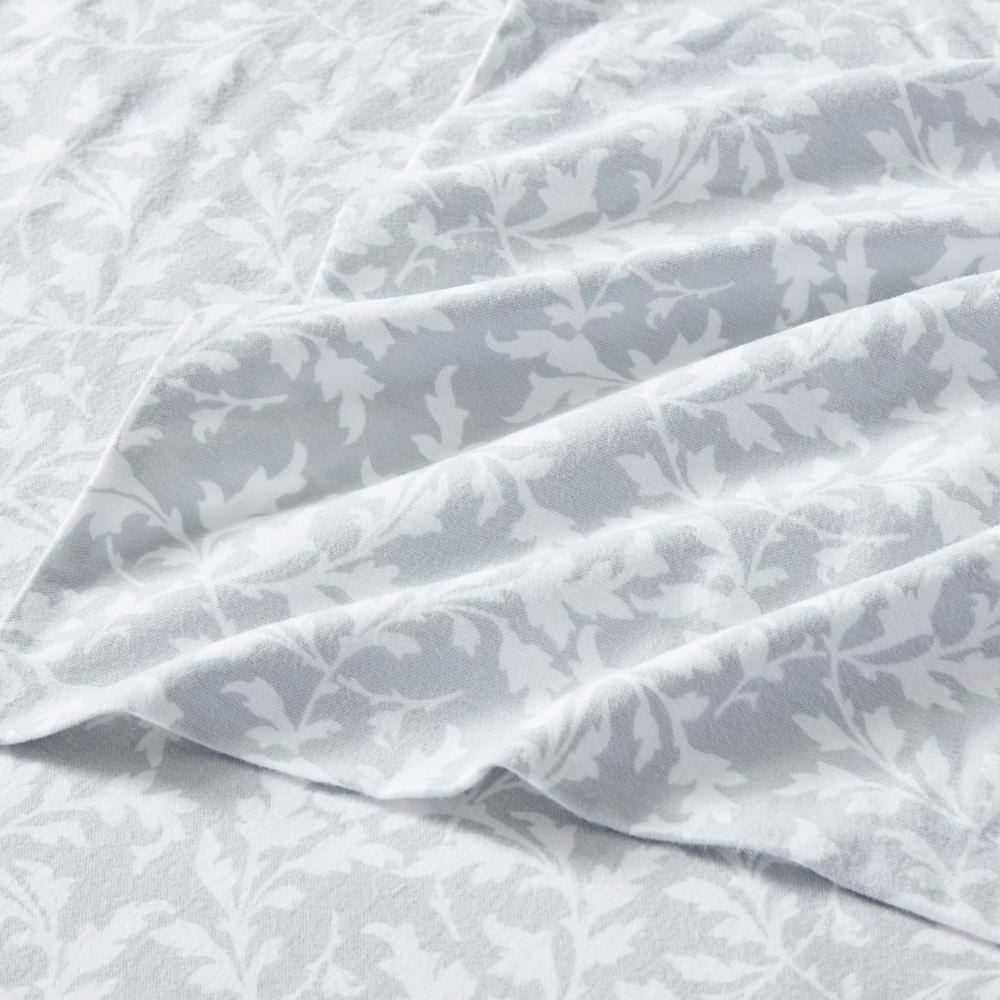 Crestwood Gray Cotton Flannel Full Sheet Set with Pillowcases