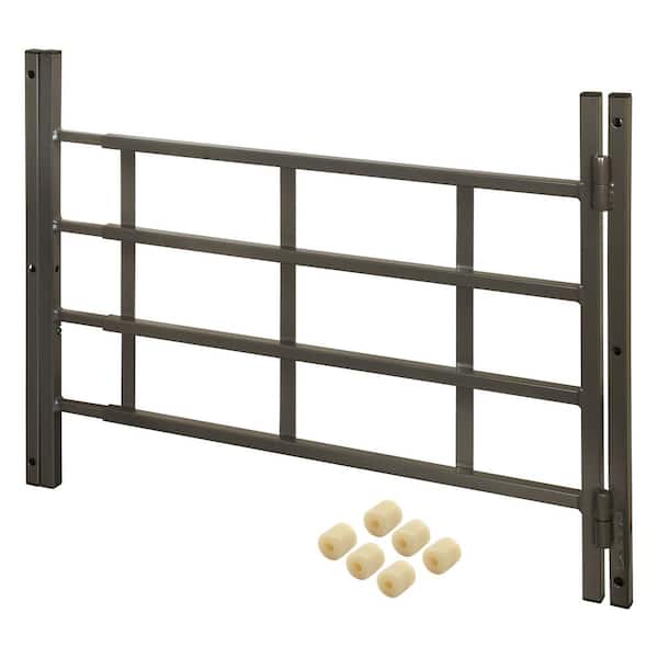 22 in. to 38 in.W x 21 in. H high Carbon Steel, Fixed 4-Bar Window Guard, Black (Width Expandable)