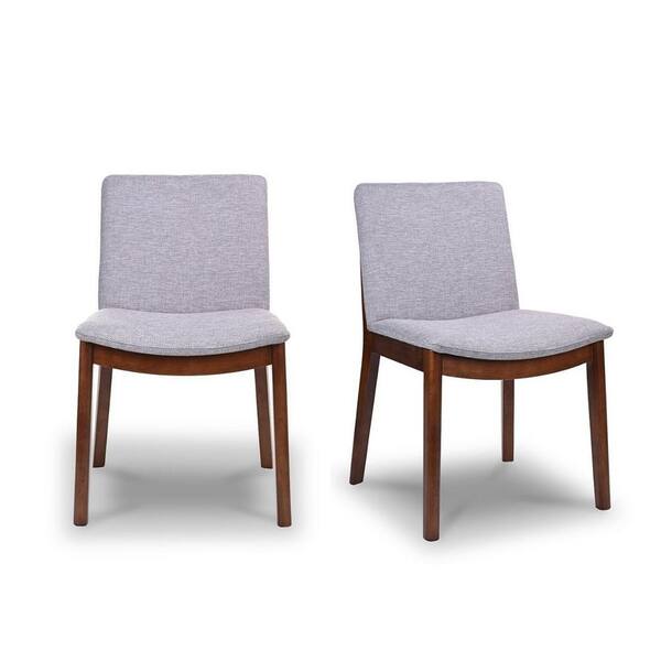 grey dining chairs pair