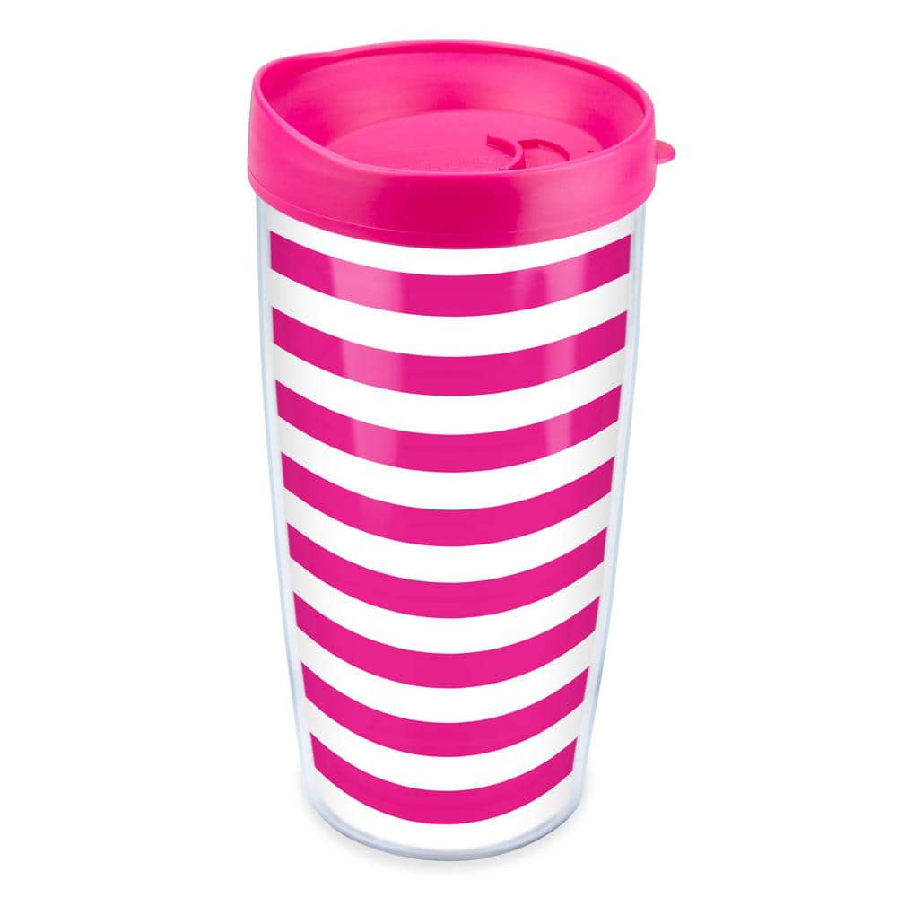 Stripes 16 oz. Tumbler in Pink