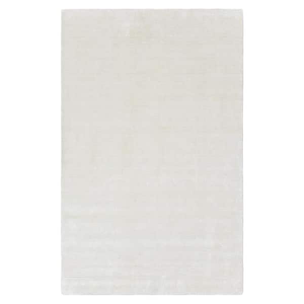Solo Rugs Lodhi Contemporary Solid Ivory 8 ft. x 10 ft. Solid Handmade Area Rug
