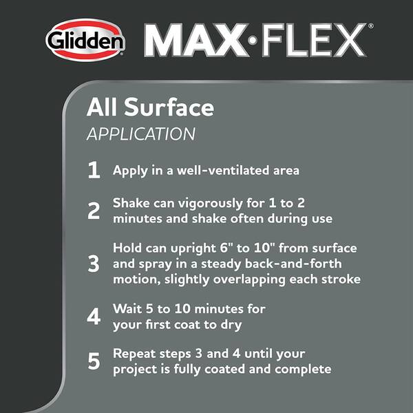GLIDDEN MAX FLEX 12 oz. Matte Black Interior/Exterior All Surface Spray  Paint and Primer - Yahoo Shopping