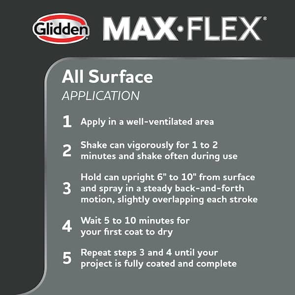 GLIDDEN MAX FLEX 12 oz. Matte White Interior/Exterior All Surface