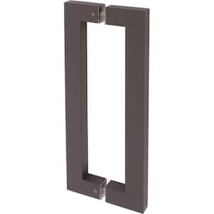 17 in. Bronze Barn Door Hardware Double Sided Square Pull Handle