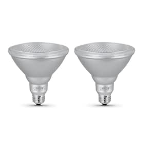 150-Watt Equivalent PAR38 Outdoor Dimmable CEC Title 24 90 CRI E26 Flood LED Light Bulb, Bright White 3000K (2-Pack)