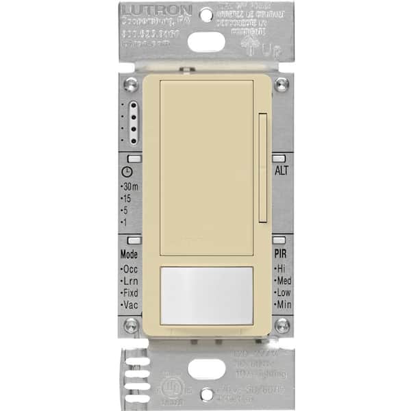 Lutron Maestro 0-10 Volt Dimmer Sensor Switch, 8A/120-277 Volt, Single-Pole/3-Way, Beige (MS-Z101-IV)