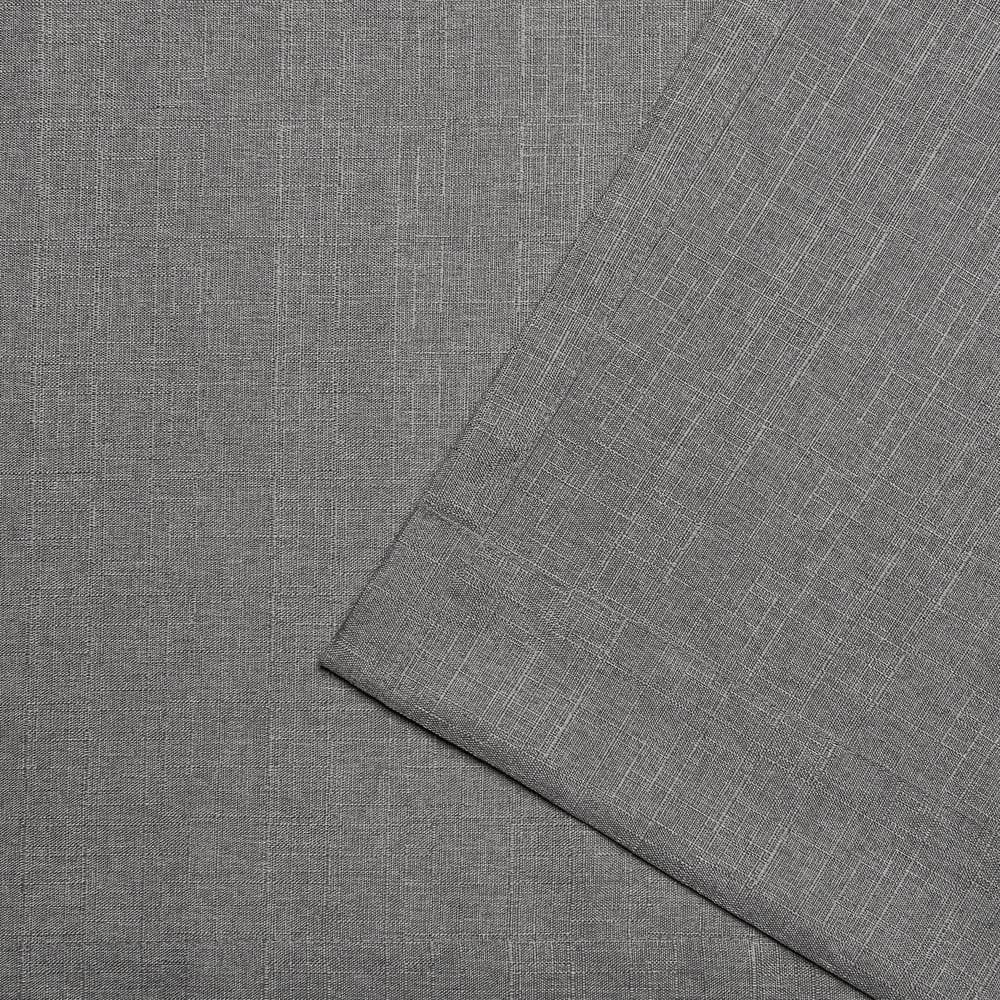 Black Pearl Linen Tuxedo Tab Top Curtain Panels, 54"x84"