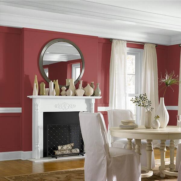 BEHR PREMIUM PLUS 8 oz. #BIC-49 Red Red Red Satin Enamel Interior/Exterior  Paint & Primer Color Sample B370316 - The Home Depot