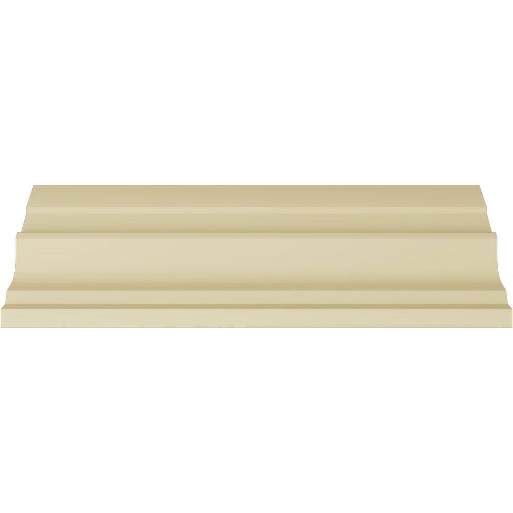 White Polyurethane Traditional Crown Moulding 7 3/8"H x 12"L