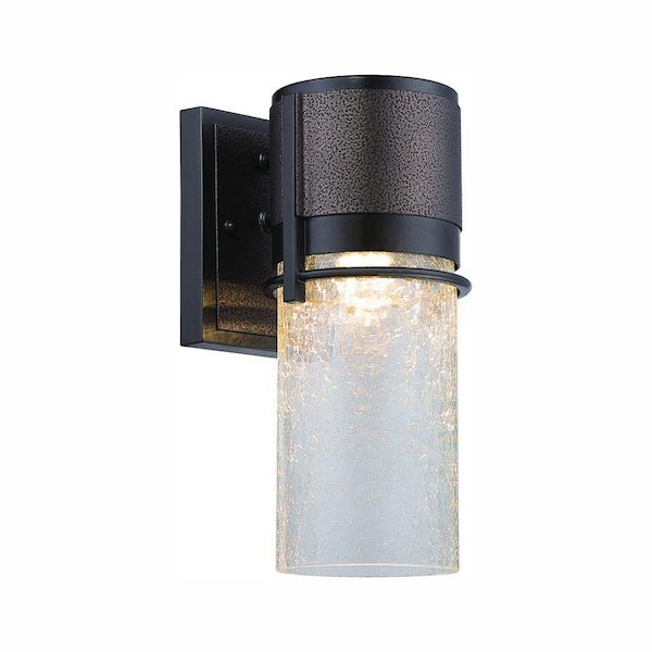 Designers Fountain Baylor 11.75 in. Burnished and Flemish Bronze Integrated LED Outdoor Line Voltage Wall Sconce
