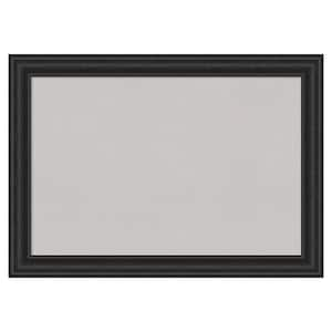 Shipwreck Black Framed Grey Corkboard 41 in. x 29 in. Bulletin Board Memo Board