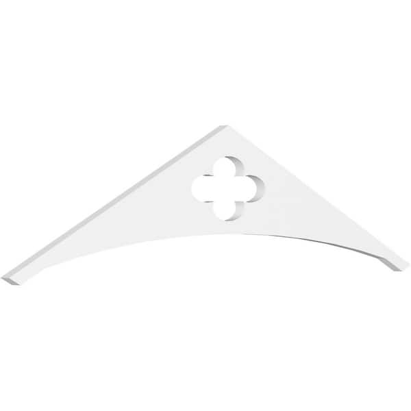 Ekena Millwork 1 in. x 48 in. x 12 in. (6/12) Pitch Turner Gable Pediment Architectural Grade PVC Moulding