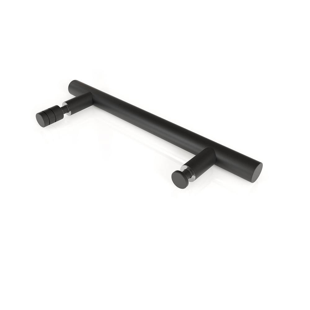 Matte Black Frameless Sliding Glass Shower Enclosure, 48 x 78 inches