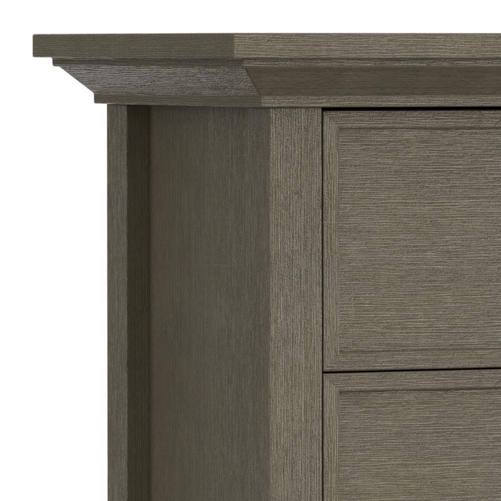 Farmhouse Grey Solid Wood Freestanding Office Storage Cabinet