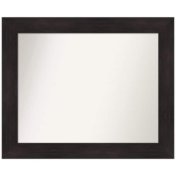 Amanti Art Furniture Espresso 33.5 in. W x 27.5 in. H Rectangle Non-Beveled Framed Wall Mirror in Brown