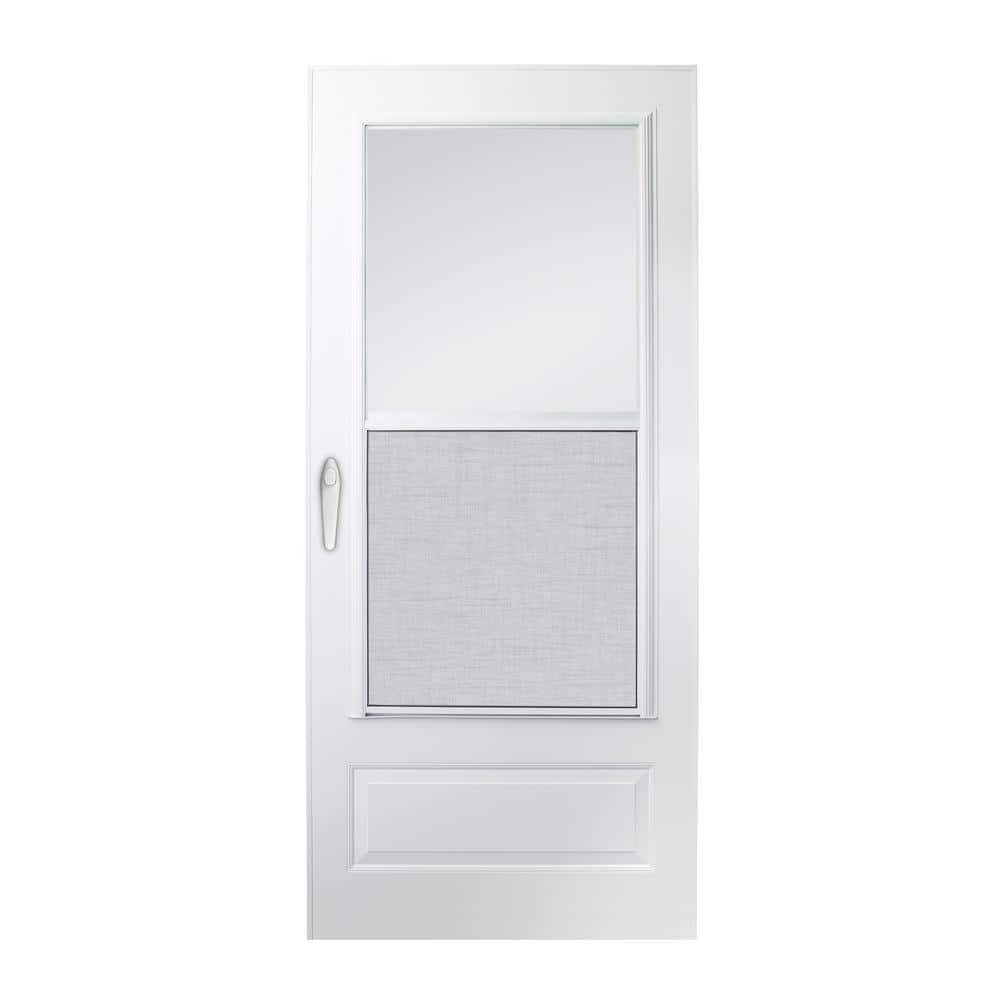 200 Series 36 in. x 80 in. White Universal 3/4 Light Mid-View Aluminum Stor
